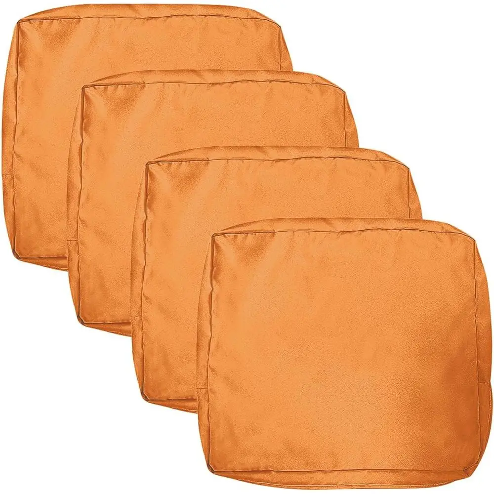 

VAKADO Outdoor Patio urniture Chair Cushion Replacement Covers Set o 4 Waterproo Pumpkin Decorative Cushion Cases Decor or Bench