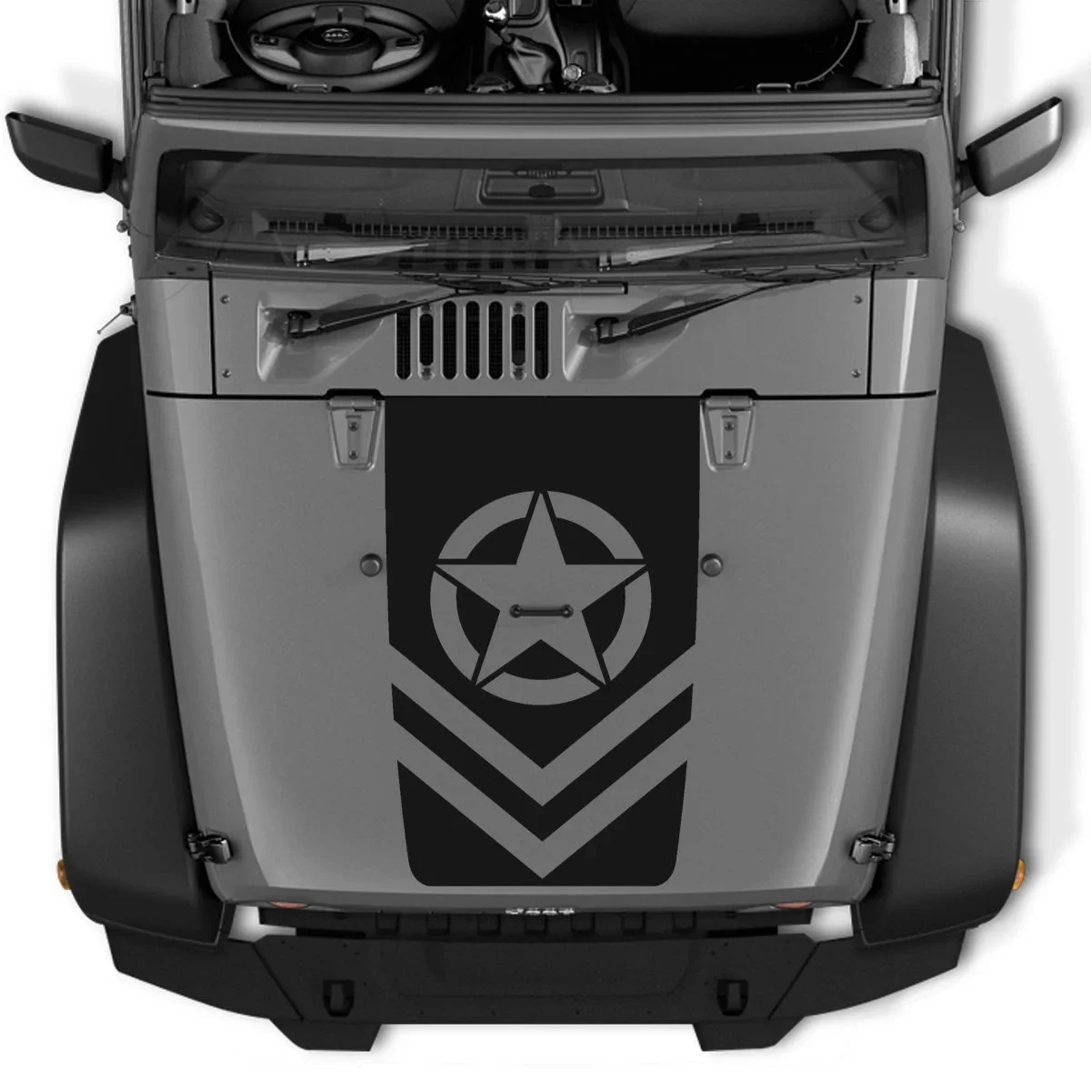 

For Jeep wrangler invasion army stars vinyl decal hood sticker JK TJ LJ