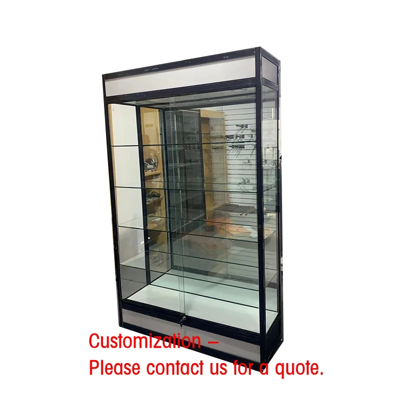 

custom.HIKUYA Good Quality Factory Price Glass Wall Display Cabinet Show Counter Showcases With Tempered Glass