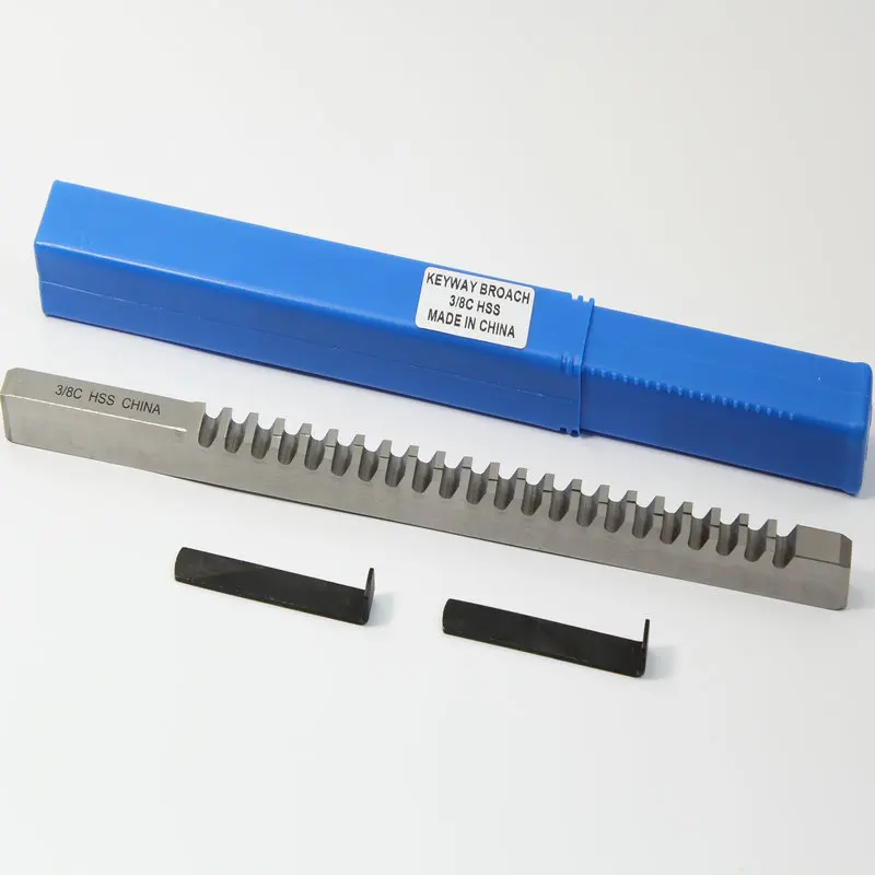 

HSS Keyway Broach, 8mm C Push Type Metric Size Broaches, High Speed Steel Keyway Cutting Broaching Tools for CNC Router