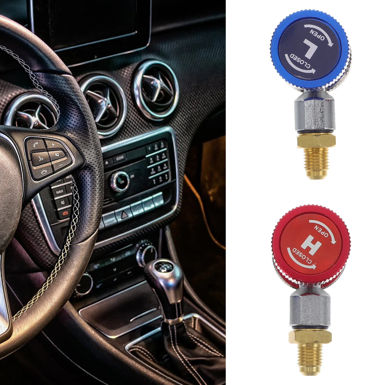 

R134a Quick Connector Adapter Second Generation High Low Side Fitting Car Ac Recharge Automotive Hvac R134a Coupler