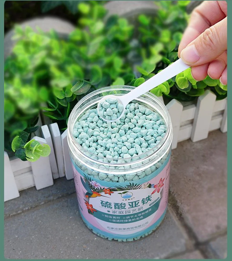 250g Ferrous Sulfate Fertilizer Control Yellow Leaf Disease Improving Soil Garden Compound Fertilizer for Bonsai Flower Plants