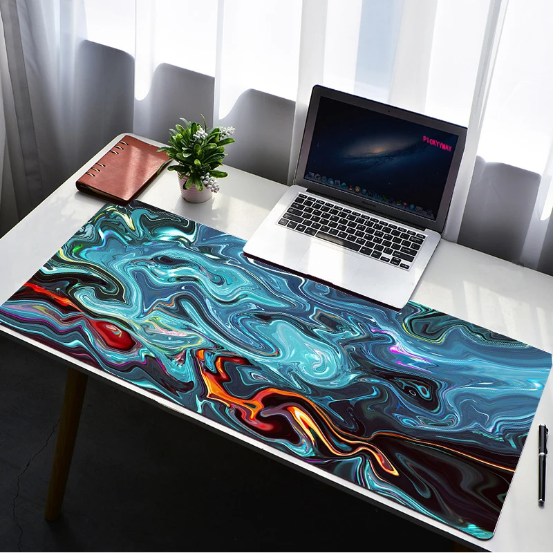 Large Color Art Mouse Pad Waterproof Desktop Oil-proof Non-slip Desk Mat Gaming Accessories Pad Mouse Carpet Keyboard Gaming