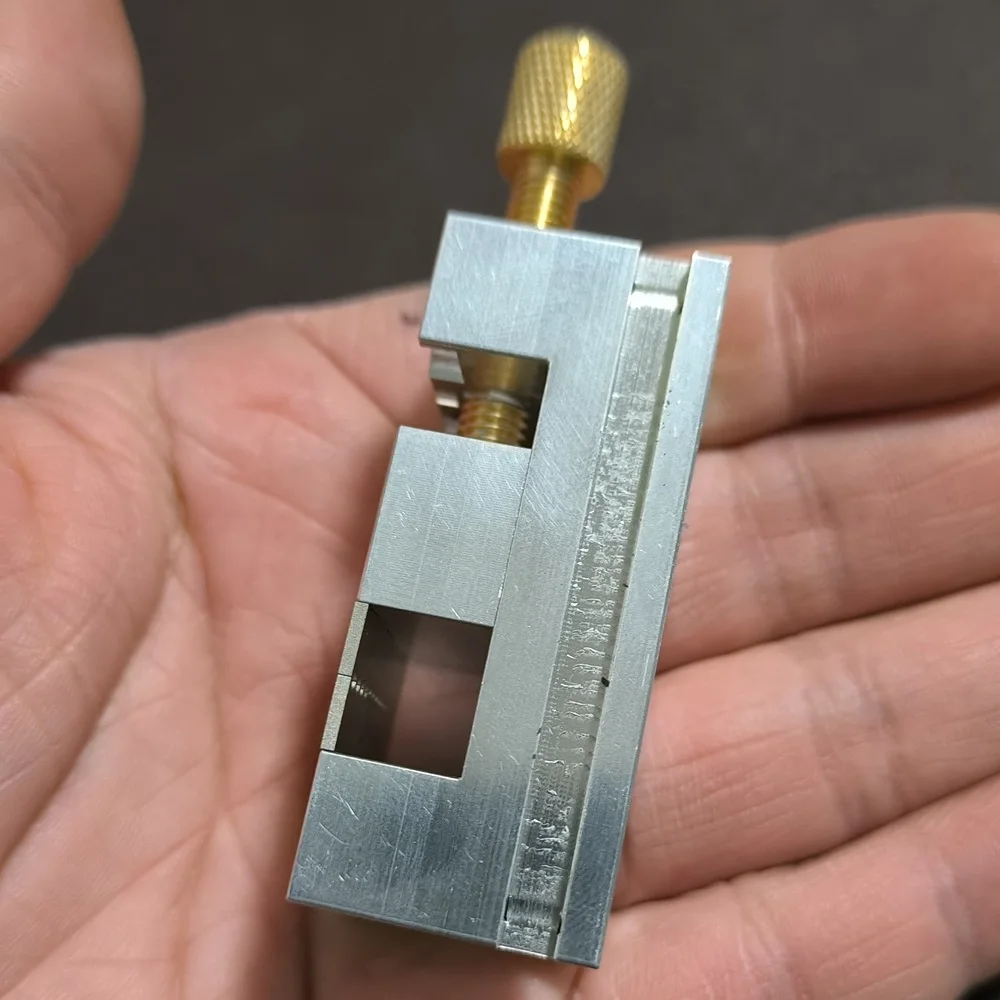 Tang Aloi aluminium, penunjuk Tube penjepit Manual Vise jam tangan, alat pengencang Collet alat perbaikan jam tangan pegangan kepala