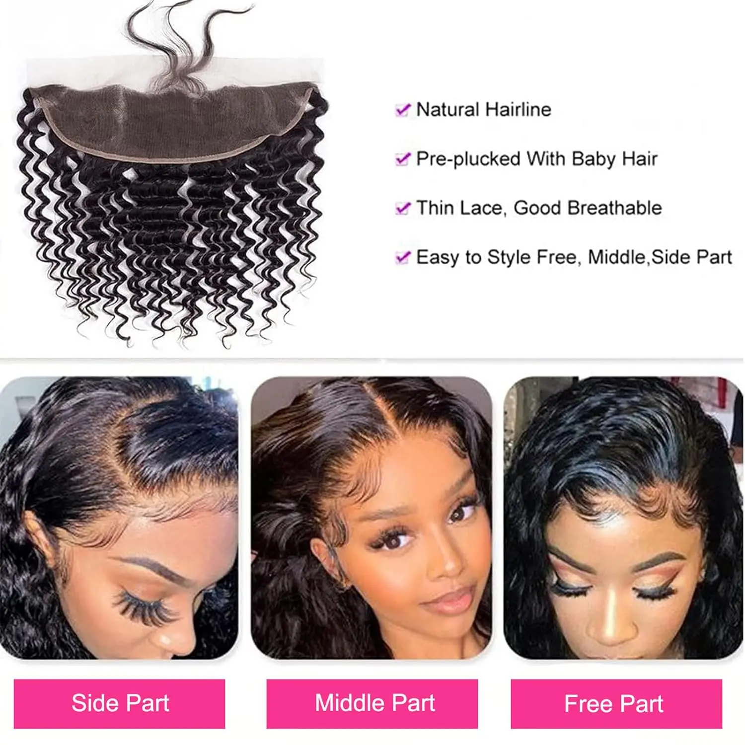 Бразильские девственные человеческие волосы с глубокой волной 1 3 4 пучка необработанных человеческих волос Влажные и волнистые пучки Двойной уток Глубокая вьющаяся волна