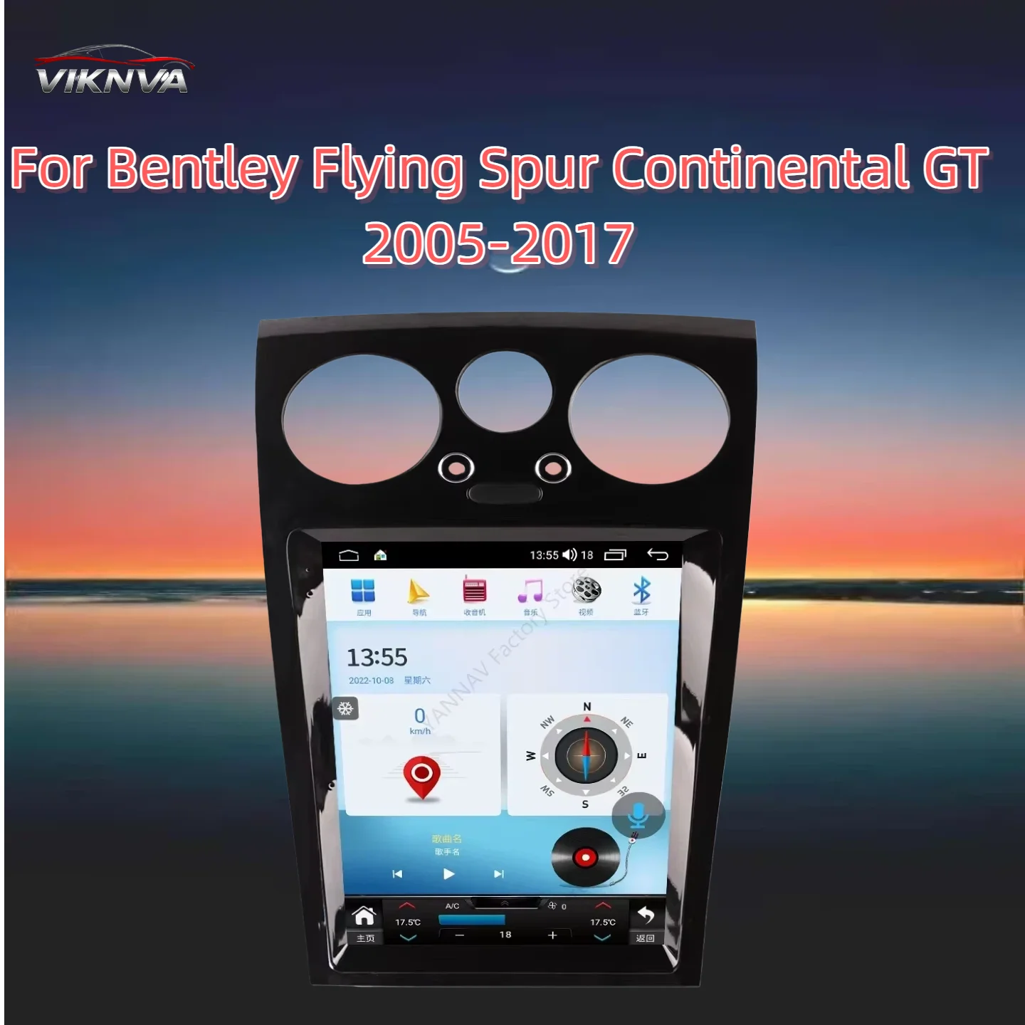 For Bentley Flying Spur Continental GT 2005-2017 Android Car Radio Carplay Autoradio Stereo Multimedia intelligent systems Auto