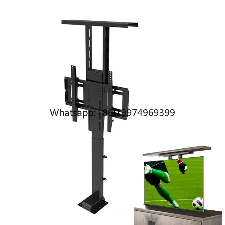 Ergonomic Electric Load-bearing 180lb Motorized Height Adjustable Electric Tv Lift for 42-70 Inch TV Stand
