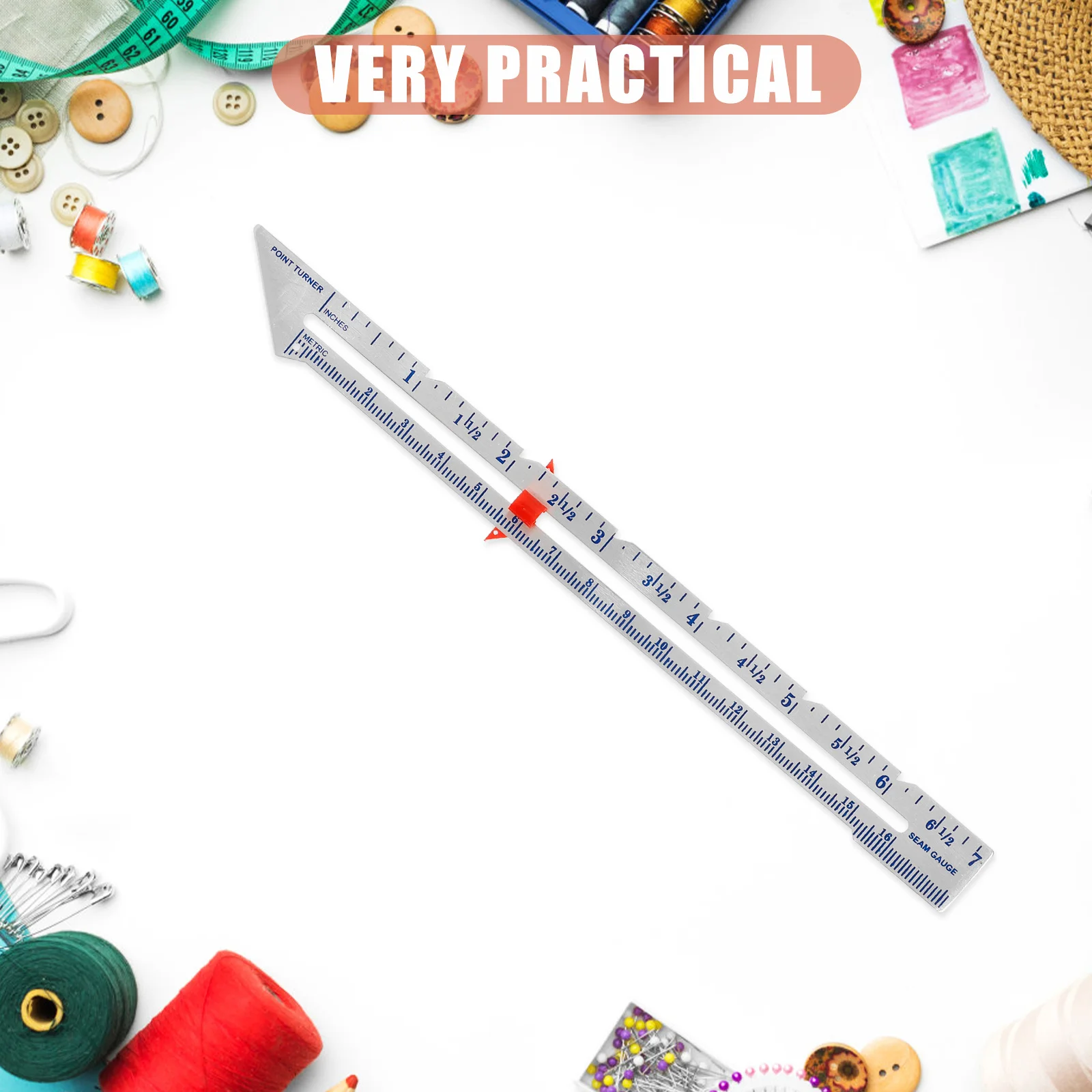 لتقوم بها بنفسك الخياطة مقياس اللحف حاكم المعادن انزلاق قياس قياس النسيج حاكم التماس صياغة اللحف أداة للخياطين الهواة #3