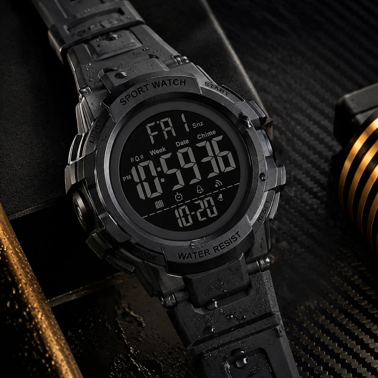 SKMEI 1568 Sport Men's Watches 2 Time Waterproof Digital Men Wristwatch Luminous Chrono Count Down Alarm Hour Clock Montre Homme