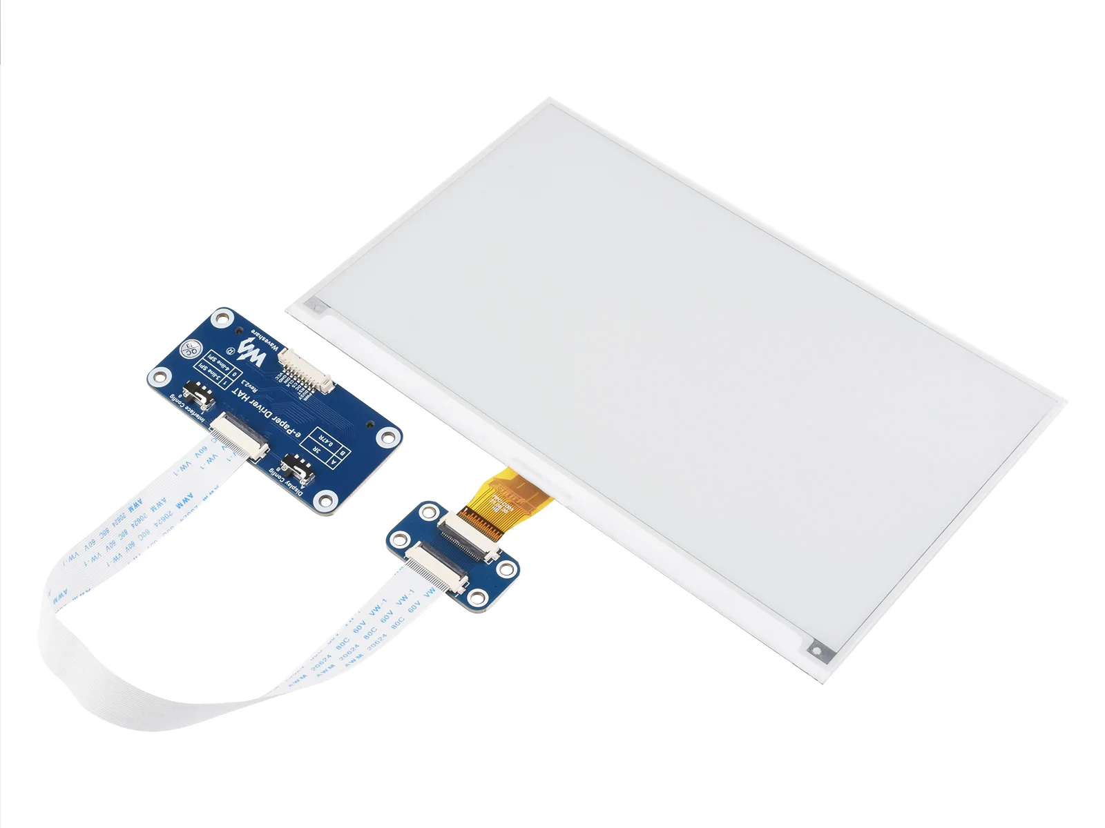 Waveshare 7.5inch E-Ink display HAT 800x 480 E-paper Module Black White, SPI No Backlight for Raspberry Pi 2B/3B/3B+/Zero