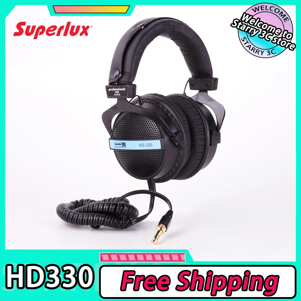 

Superlux Hd-330 наушники, Аудиофильные Hi-Fi стереонаушники для музыки, съемные глубокие басы, односторонняя игровая гарнитура для ПК, геймера