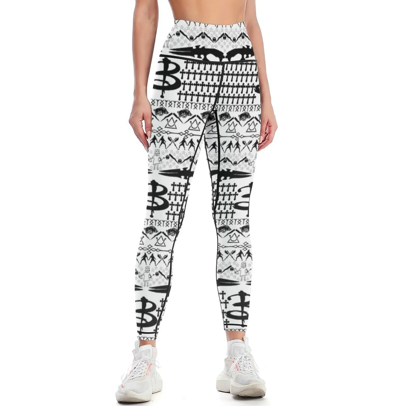 

Buffy Ugly Holiday Sweater Pattern Leggings sports for gym Women's tights trousers harem pants Womens Leggings