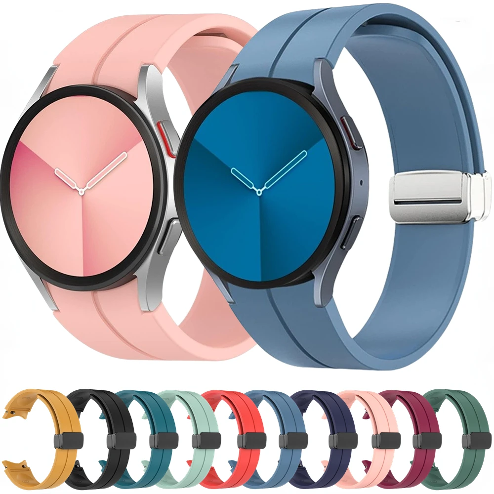 Original Wristband for Samsung Galaxy Watch 6 Classic 47mm 43mm 6/5/4 44mm 40mm/Pro 45mm Silicone Bracelet Galaxy Watch 4Classic