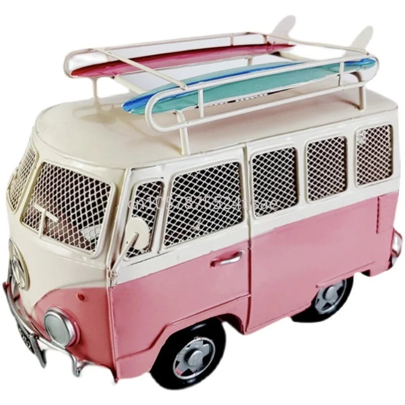 

Classic Car Bus Model Tissue Box Living Room Home Coffee Table Ornament Paper Box