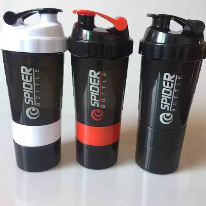 500 مللي أكواب شاكر المحمولة مسحوق البروتين شاكر زجاجات مياه الرياضة في الهواء الطلق ميلك شيك غلاية رياضة اللياقة البدنية خلط كوب هز