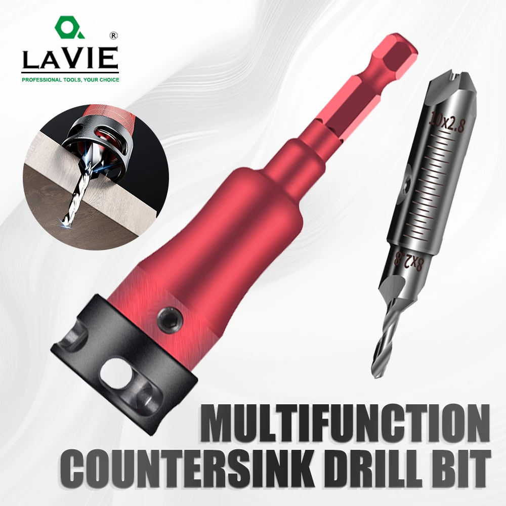 

LAVIE Efficient Depth Limiting Drill Bits for Metal and Wood Easy Installation and Removal with Quick Connect Design