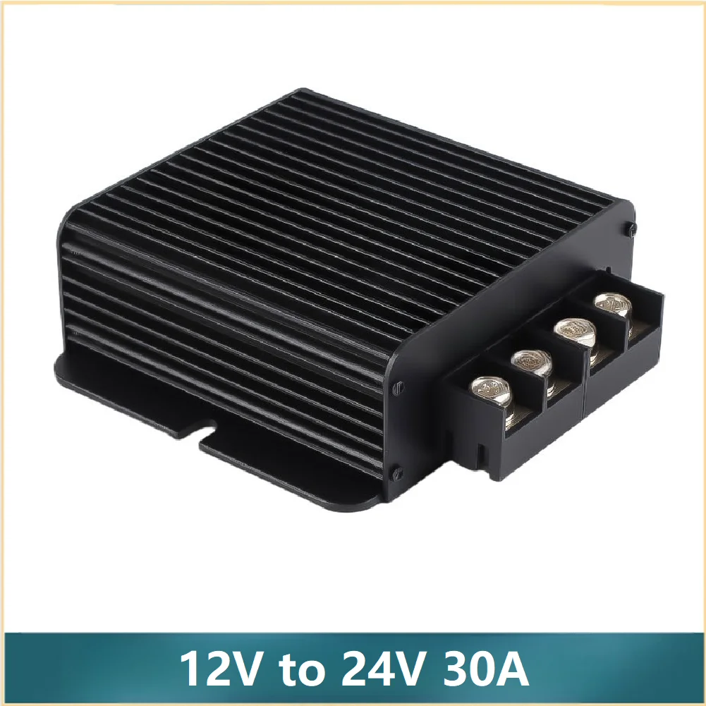 720W 30A 12V to 24V DC DC for boost Converter with IP68 Protection for Truck Car RV Boat and Industrial Power Conversion