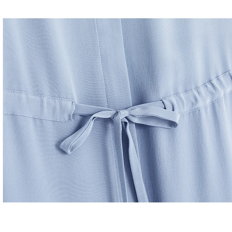 ชุดเดรสผ้าไหมคุณภาพสูง 100% สำหรับผู้หญิง แขนสามส่วน คอตั้ง - สไตล์หรูหรา เสื้อผ้าผู้หญิงระดับพรีเมียม