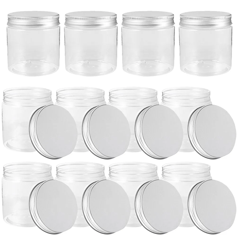 

Mini Clear Jars with Lids Leak Proof Plastic Sealing Jars for Jam Honey Spices Kitchen Pantry Organization Transparent
