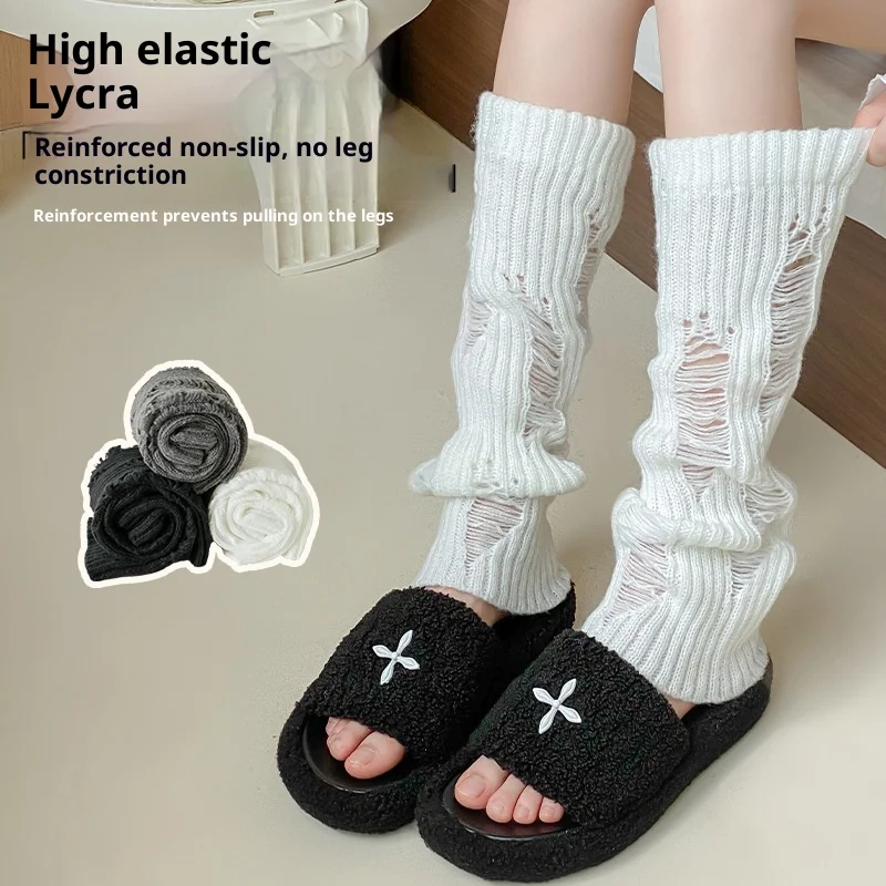 

Y2k Trendy Knitting Socks Cover Spicy Girl Small Leg Pile Up Socks Subculture Jk Leg Covers Women's Autumn/Winte Leg Warmers