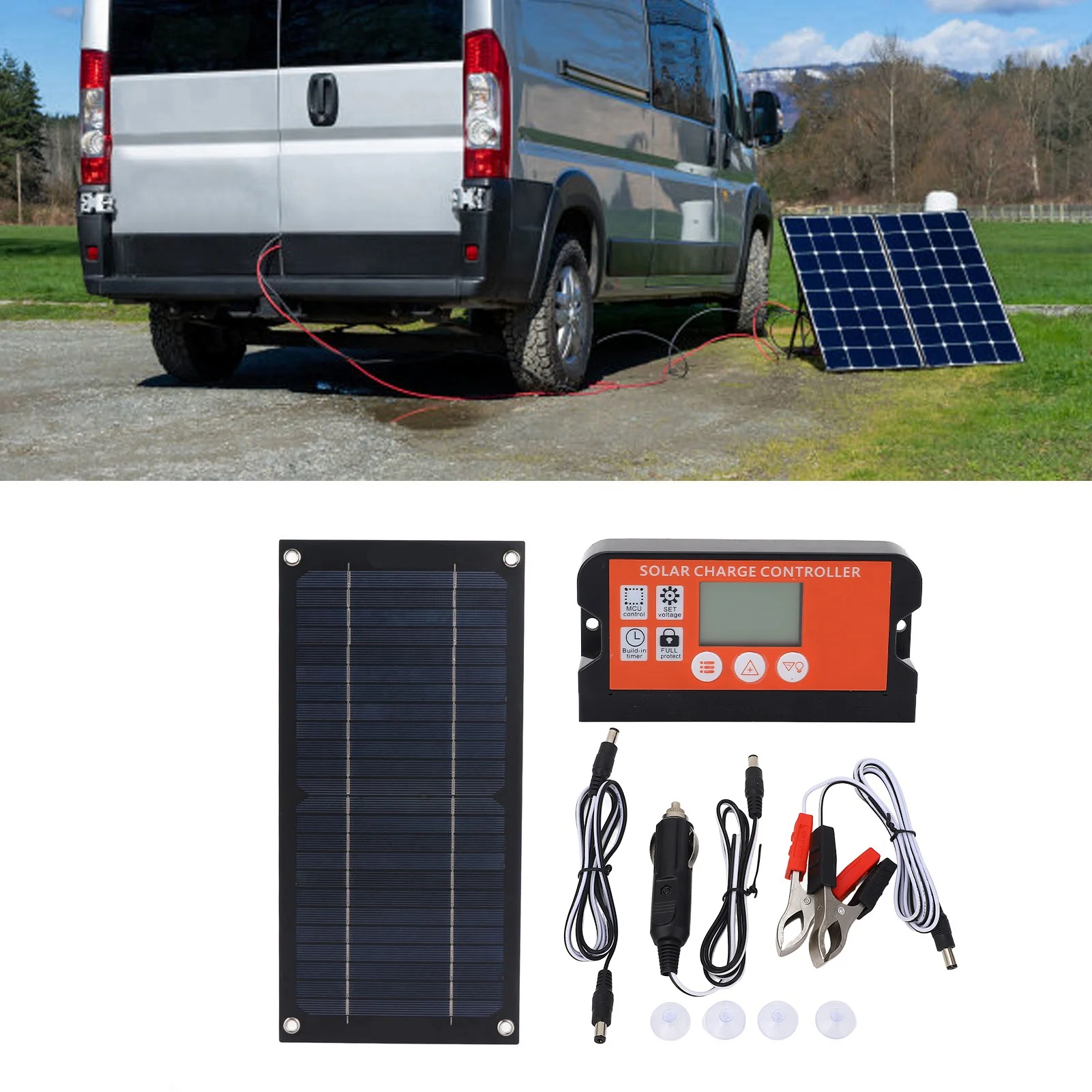 Portable Solar Panel Kit High Output Efficiency Eco Friendly Solar Panel  High Conversion Rate for RV