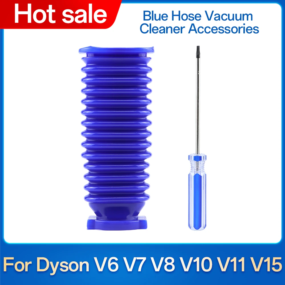 Blue Hose For Dyson V6 V7 V8 V10 V11 V15 Vacuum Cleaner Accessories Soft Velvet Roller Suction Hose Replacement Part