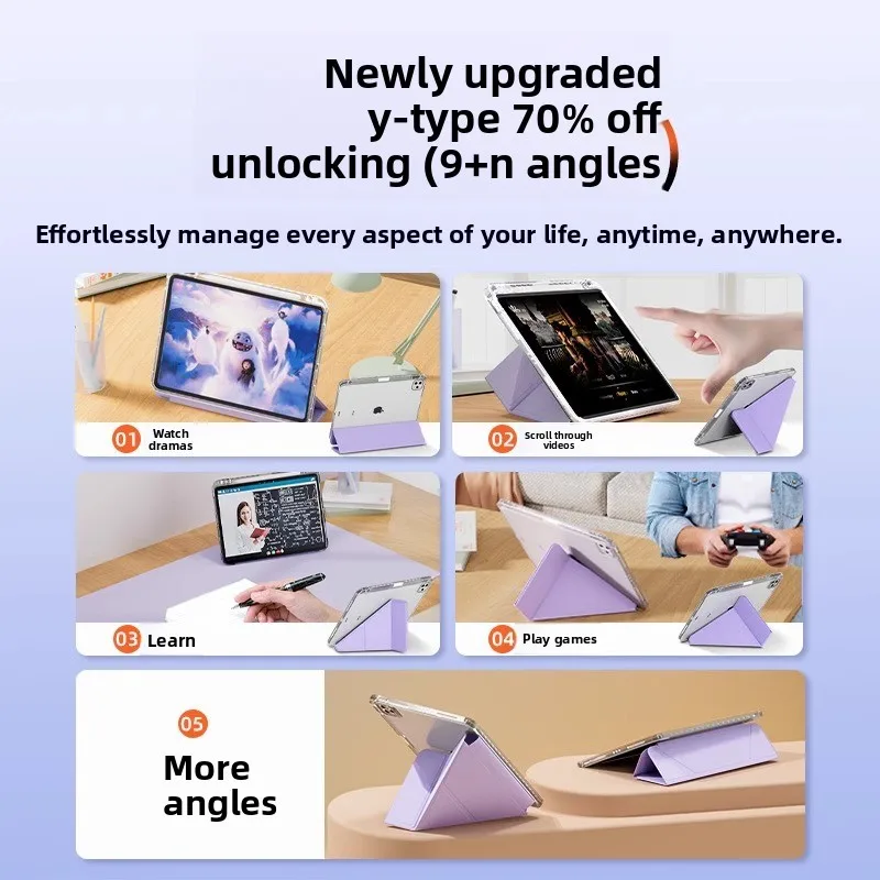 Para Huawei Tablet Case MatePad 11.5S com slot para caneta SE 11 polegadas 4 Rotating Air 12 Pro Cover 8