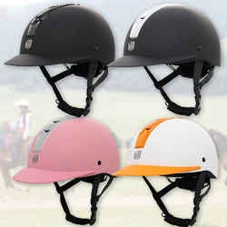 49-58cm casco equestre per bambini ultraleggero estivo casco da equitazione cappello da cavaliere casco da velocità a tesa rimovibile equitazione Acc