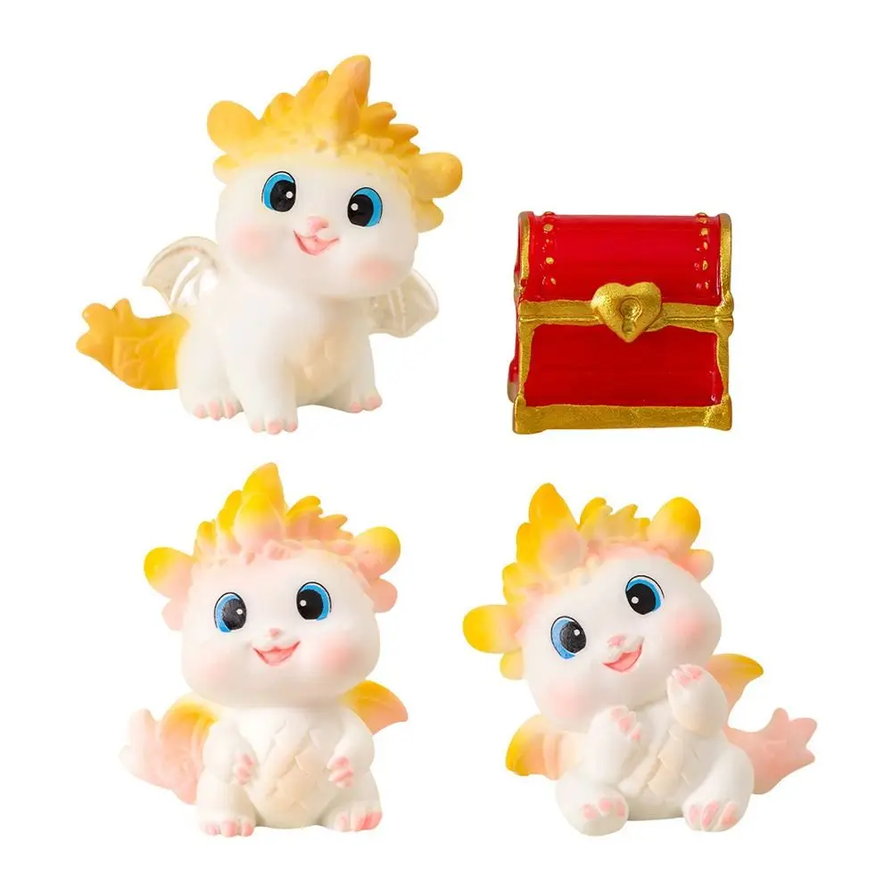 Cartoon Small Flying Dragon Doll Ornament Handicraft Cute Dragon Figurine Adorable Appearance China-Chic