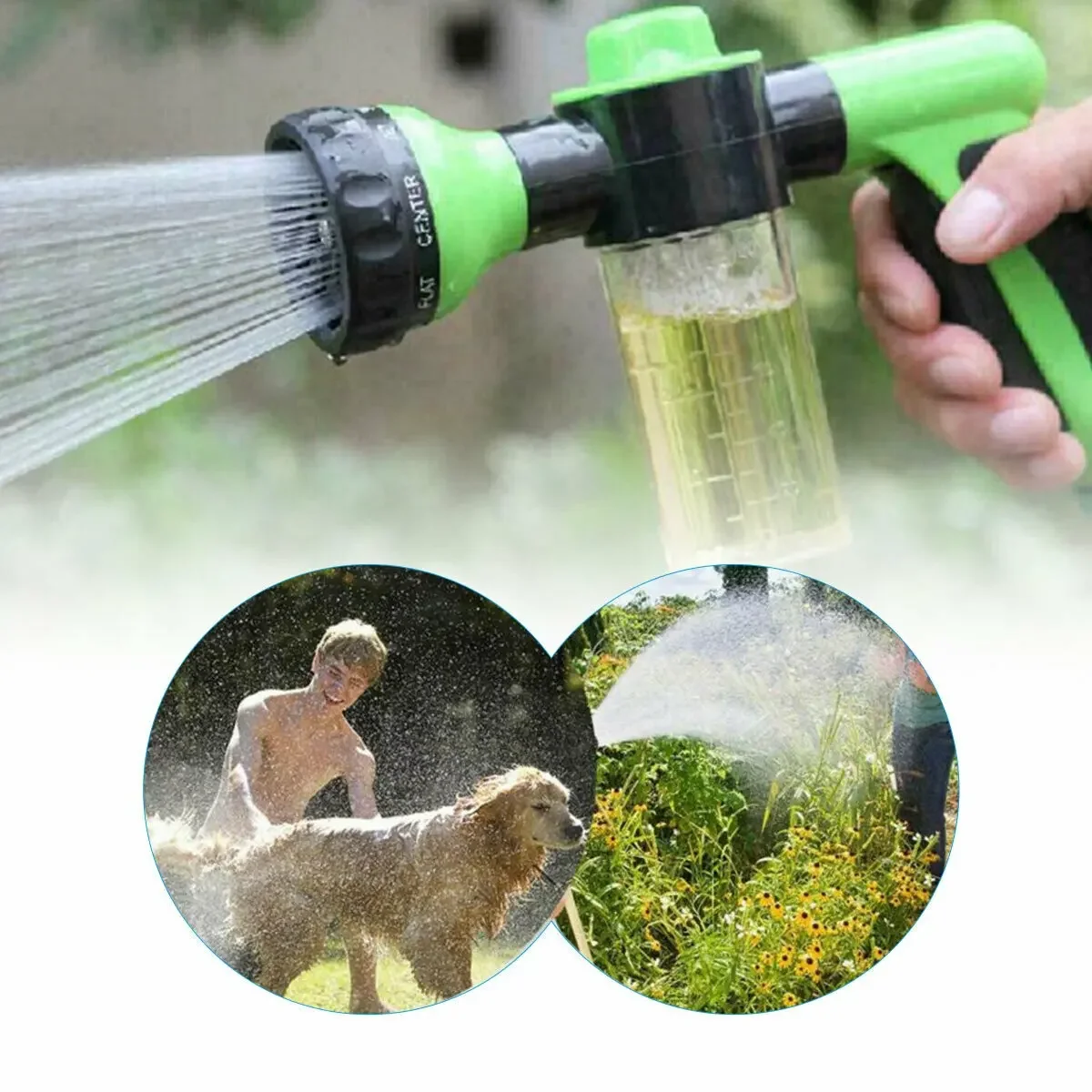 Water Gun Hose Nozzle Car Washer Garden Watering Jet Spray High Pressure Sprinkler Foam Lance Automobiles Cleaning Washing Tools