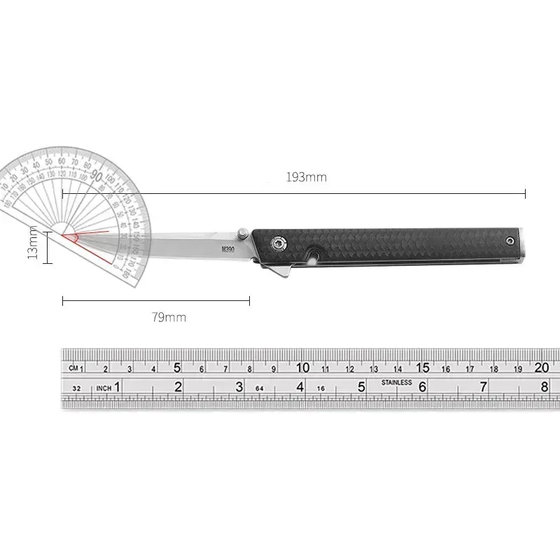 2024 new Folding Knife Outdoor Knife M390 Mini Pocket Knife Defensive Wild Camping Portable Sharp Pocket