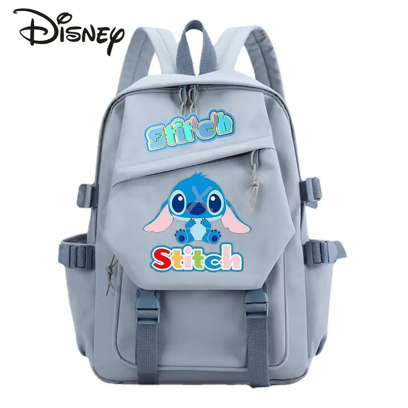 Disney Stitch New Women's Backpack Fashion High Quality Nylon Boys' Backpack Cartoon Casual Large Capacity Student Backpack