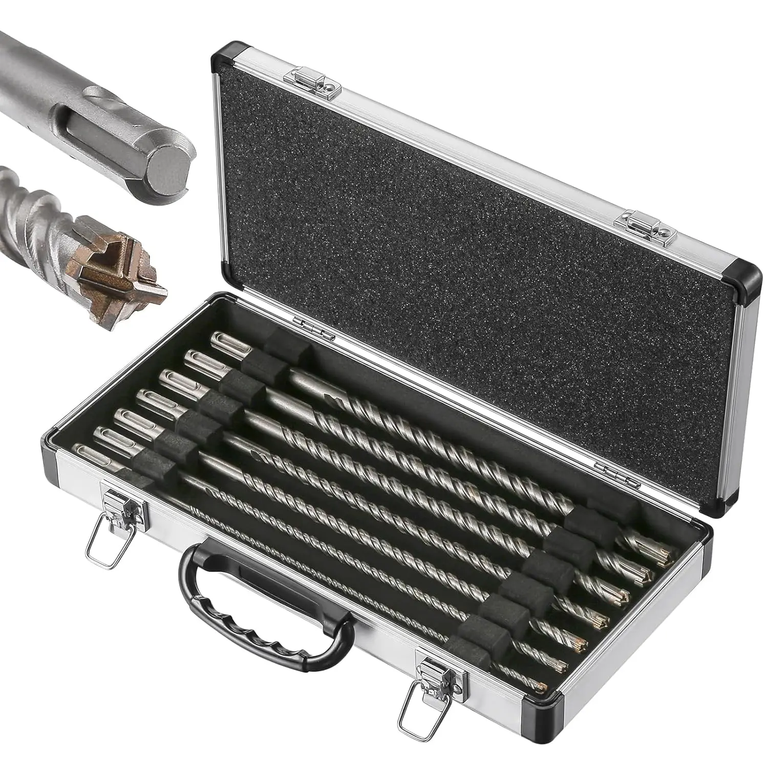 

Набор буров для бетона 12 дюймов, с двойной резьбой, твердосплавные, для кирпича, цементных стен, камня - совместимы с перфораторами