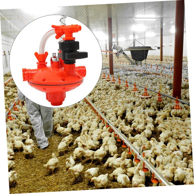 Regulator Water Line Pressure Regulating Valve Poultry Water Fountain Quail Waterer Bird Waterer Hens Water Dispenser