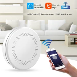 Design ultrasottile Funzione WiFi Tuya Rilevatore di fumo di sicurezza intelligente Allarme sonoro da cucina Dispositivo di avviso sensore antincendio