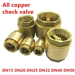 NPT Brass Check Valve Female Thread In-Line Spring for Water Control 1/2