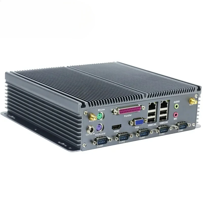 Cheap Industrial PC Price J1900 Fanless Embedded Industrial Computer mini pc with serial parallel port