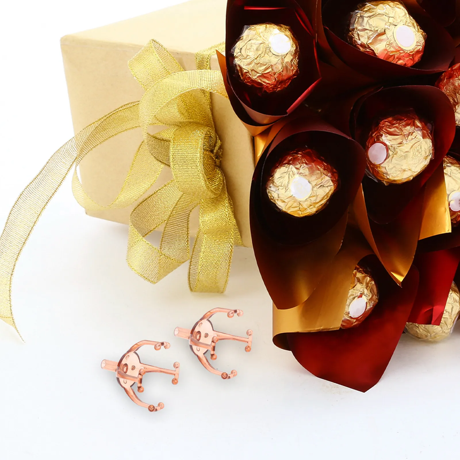 50 Soportes para Bombones de Chocolate, Envoltorios de Plástico para Trufas, Soporte para Flores, Decoración para San Valentín, Cumpleaños y Bodas
