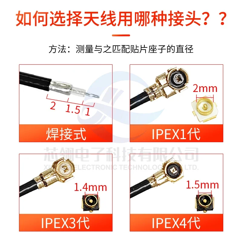 5pcs LTE/4G/2G/3G/GSM/nb-iot/800/900m Built-in FPC patch antenna 32*8mm male IPX