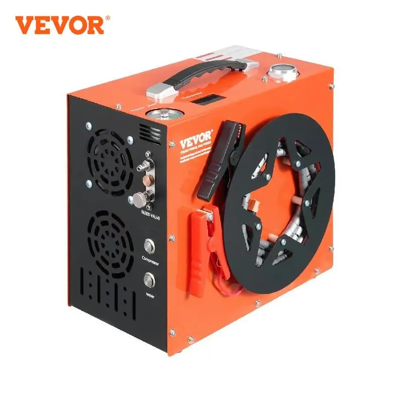 VEVOR PCP Air Compressor 4500PSI/30Mpa Portable Airgun Compressor Built-in Converter Auto-Stop for Air Rifle Scuba Diving Bottle