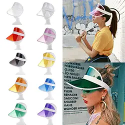 Summer Casual Unisex PVC Outdoor Hat Transparent Visor Party Casual Hat Clear Plastic Adult Sunscreen Cap