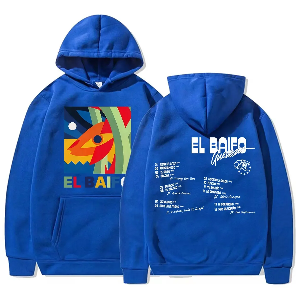 2026 Unisex Quevedo El Baifo Tour Hoodie mit beidseitigem Druck für Herren und Damen, abstrakte Kunst, Oversized Retro Streetwear Pullover-Sweatshirt – Detail 7