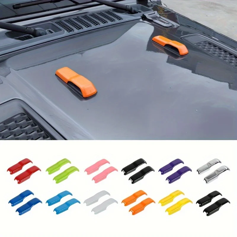 

for Jeep Wrangler JL Gladiator JT 2018 2019 2020 2021 2022 2023 2024 Up Car Exterior Engine Hood Hinge Decoration Cover