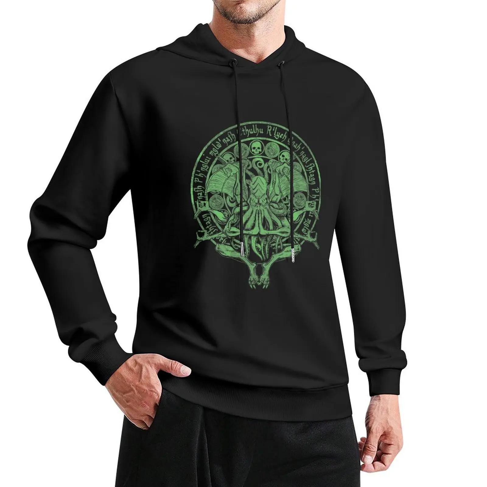 The Idol Sick Green Variant Cthulhu God Art Pullover Hoodie anime clothing male clothes designer hoodies