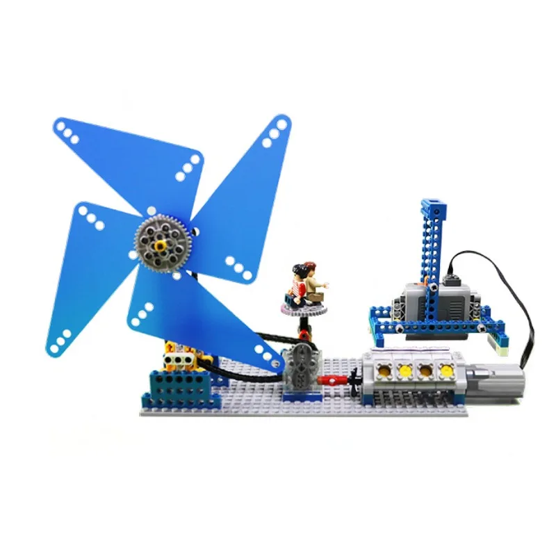 V8 Engine Building Block Model DIY Windmill Electric Toy Mechanical Gear Assembly Kit 3D Reducer Model STEM Toy Collect Ornament