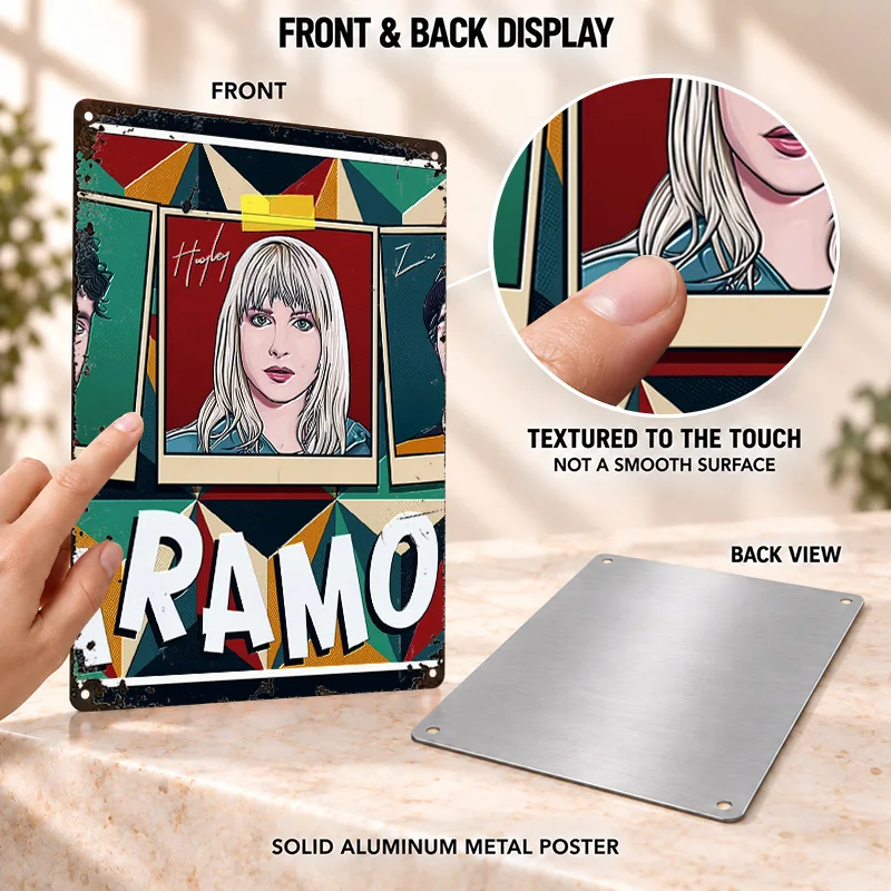 Paramore Printed Posters Bold Decorative Graphic Collector Room Wall Art Personalized Aluminum Metal Sign Memorable Decor Gift