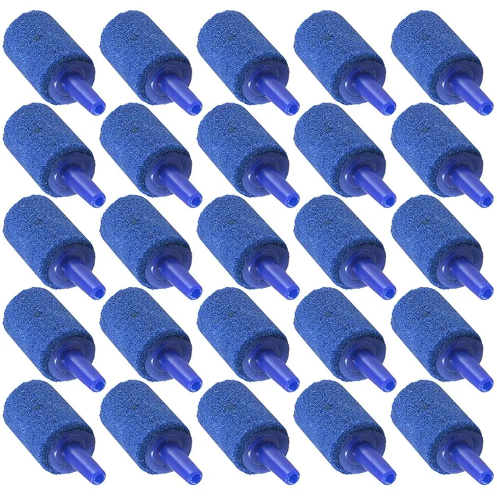 

25PCS Blue Bubble Stones for Aquarium Fish Tank Small Diffuser Airstone Pond Fishtank Oxygenation Durable Smooth Surface Uniform