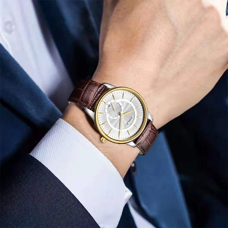 MIGE Original Miyota Quartz Couples Watch Waterproof Wristwatch Simple Business Stainless Steel Watch Gift reloj hombre