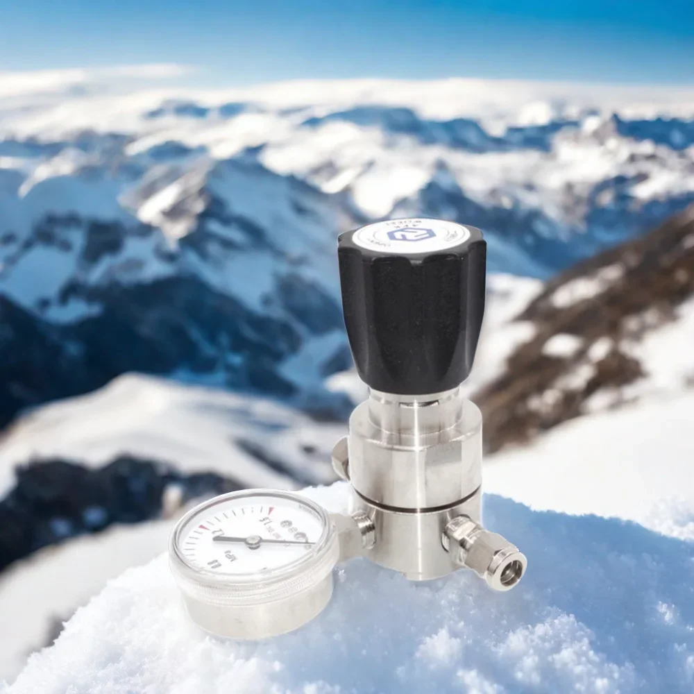 Mini regulador de CO2 de alta presión de latón de una sola etapa para gases de acetileno propano, nitrógeno, helio, GLP