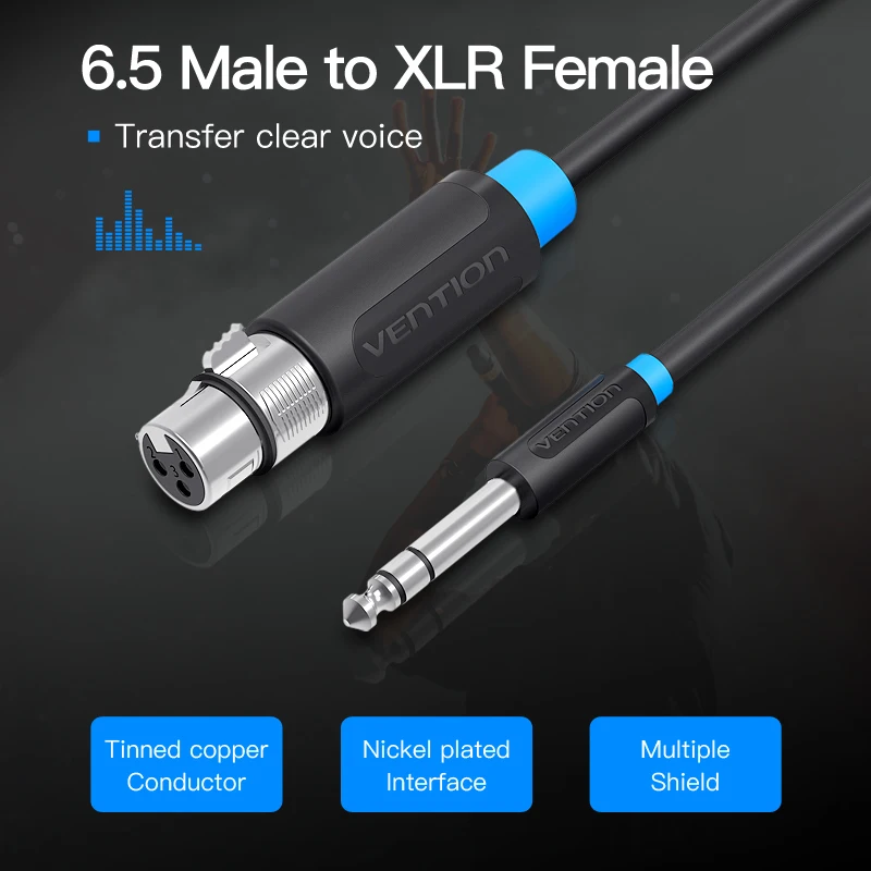 Przewód przedłużający kabel mikrofonowy drutu kabel XLR przewód Aux kabel Jack 6.5mm męski do XLR żeński przewód do kuchni mikser wzmacniacz Stereo